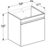 Тумба для комплекта GEBERIT RENOVA PLAN 869560000 59 см белый